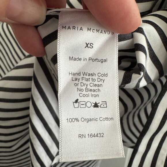 Maria McManus Striped Shirtdress in Black/White, size XS (fits size Small) - Picture 9 of 13